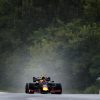 Pierre Gasly in actie regen foto tijdens de GP van Hongarije 2019